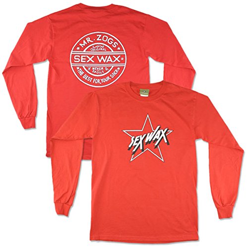 Sex Wax Men's Star Long Sleeve T-Shirt - Red XL | Surfing, Beachwear & Casual Style