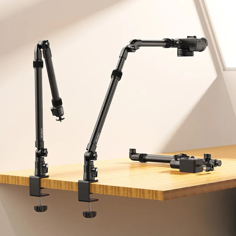 Ulanzi ZJ02 Adjustable Camera Mount Desk Stand with Flexible Holding Arm - Perfect for Vlogging, Live Streaming & Video Conferencing