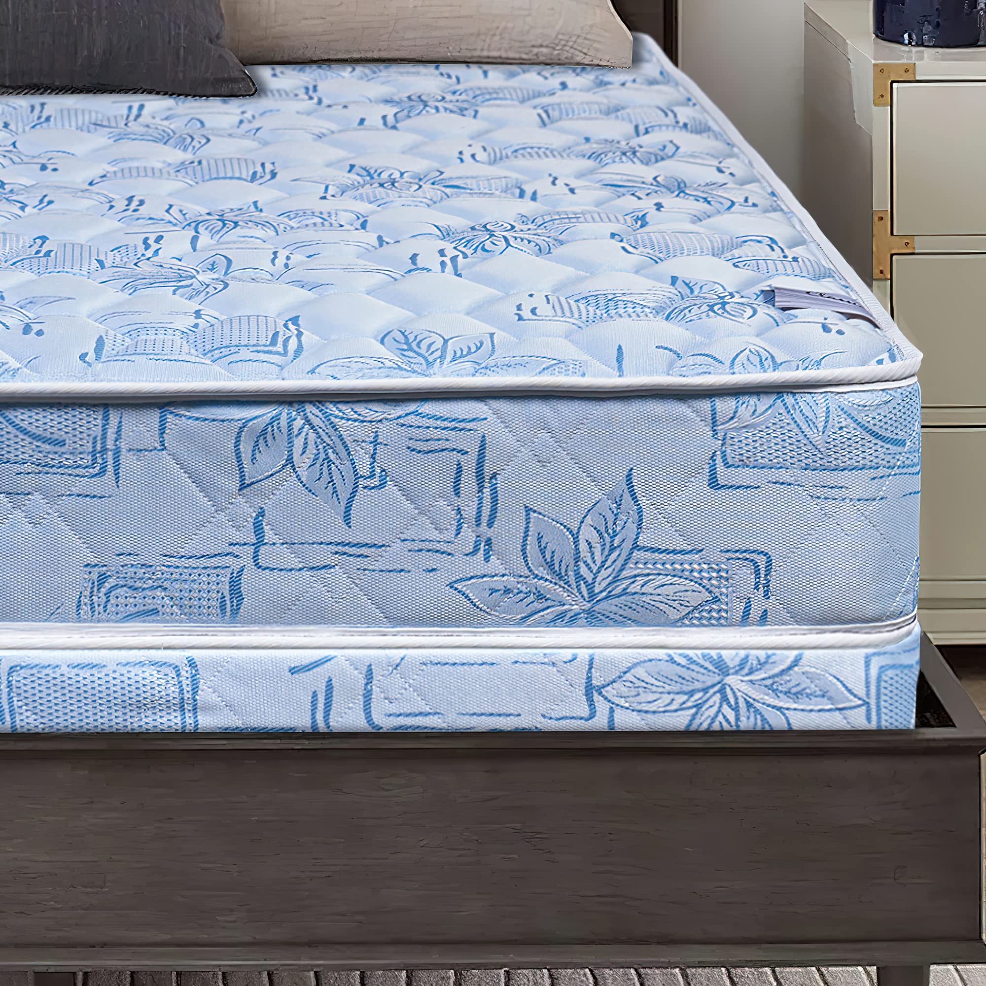 Mayton 9-Inch Medium Firm Tight Top Innerspring Mattress with Box Spring - Fully Assembled Double-Sided Design for Back Support - Twin XL Size - Perfect for Guest Rooms, Dorms & Small Spaces