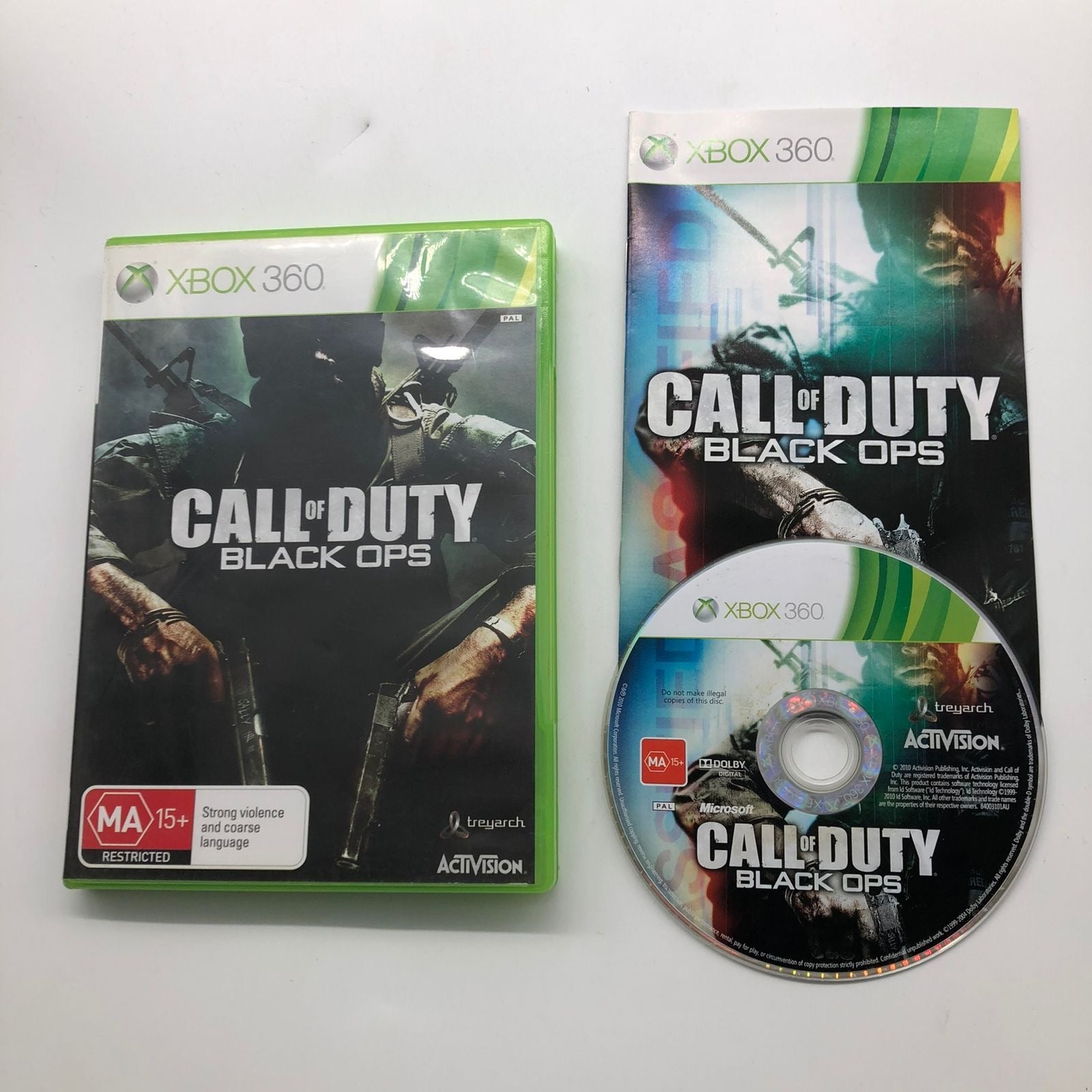 Call of Duty Black Ops - Xbox 360 Video Game with Manual (PAL Version) - First-Person Shooter Action for Multiplayer & Campaign Gaming