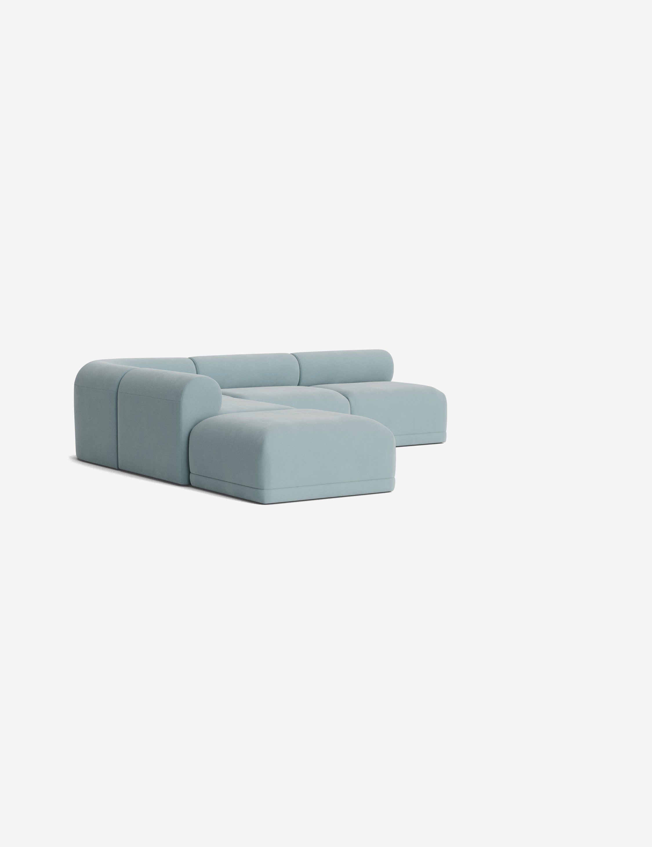 Modern Carson Sectional Sofa with Ottoman - Comfortable L-Shaped Couch for Living Room, Family Room & Home Theater - Perfect for Relaxing, Entertaining & Movie Nights