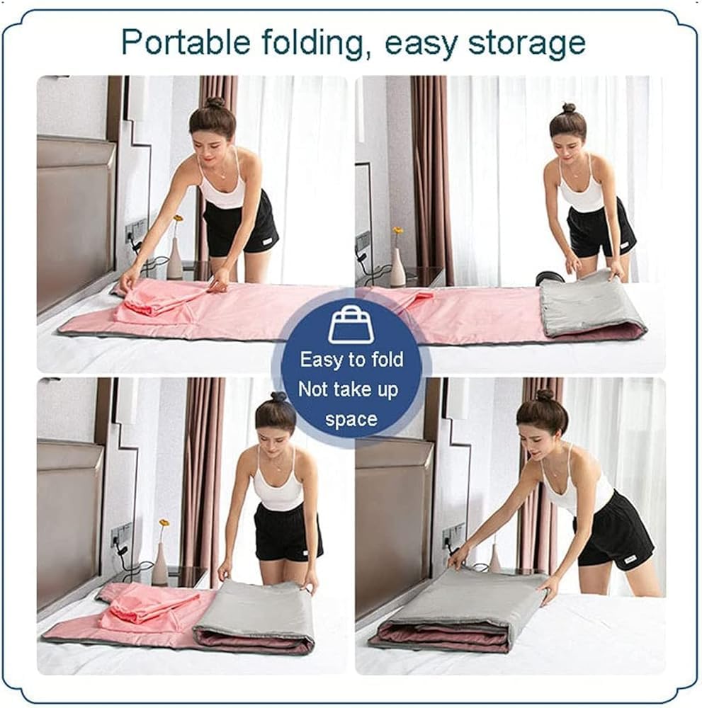 Wrobelax Infrared Sauna Electric Blanket - Safe & Waterproof Steam Blanket for Fat Burning, Spa Detox & Body Shaping | Remote Control Home Use | Perfect for Relaxation, Weight Loss & Post-Workout Recovery (Purple)
