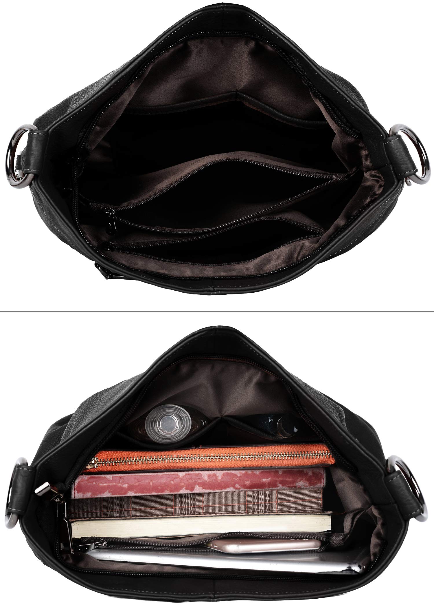 YALUXE Genuine Leather Shoulder Bags for Women - Stylish Hobo Handbag, Crossbody Purse with Adjustable Strap - Perfect for Work, Travel & Everyday Use