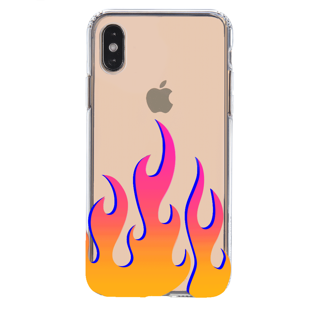 Flames Clear iPhone Case - Shockproof & Scratch-Resistant Protective Cover for iPhone [Model] - Perfect for Everyday Use, Travel & Outdoor Adventures