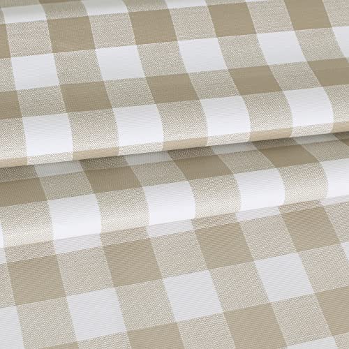 Taupe and White Checkered