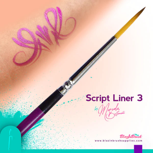 Blazin Brush Script Liner #3 - Premium Calligraphy Pen for Hand Lettering, DIY Crafts & Wedding Invitations - Perfect for Artists, Beginners & Calligraphy Enthusiasts