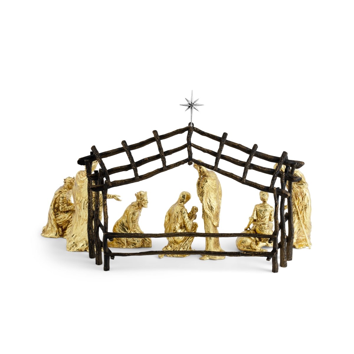 Nativity Gold - Premium Nativity Scene Set for Christmas Decorations | Perfect for Home, Church, and Holiday Displays