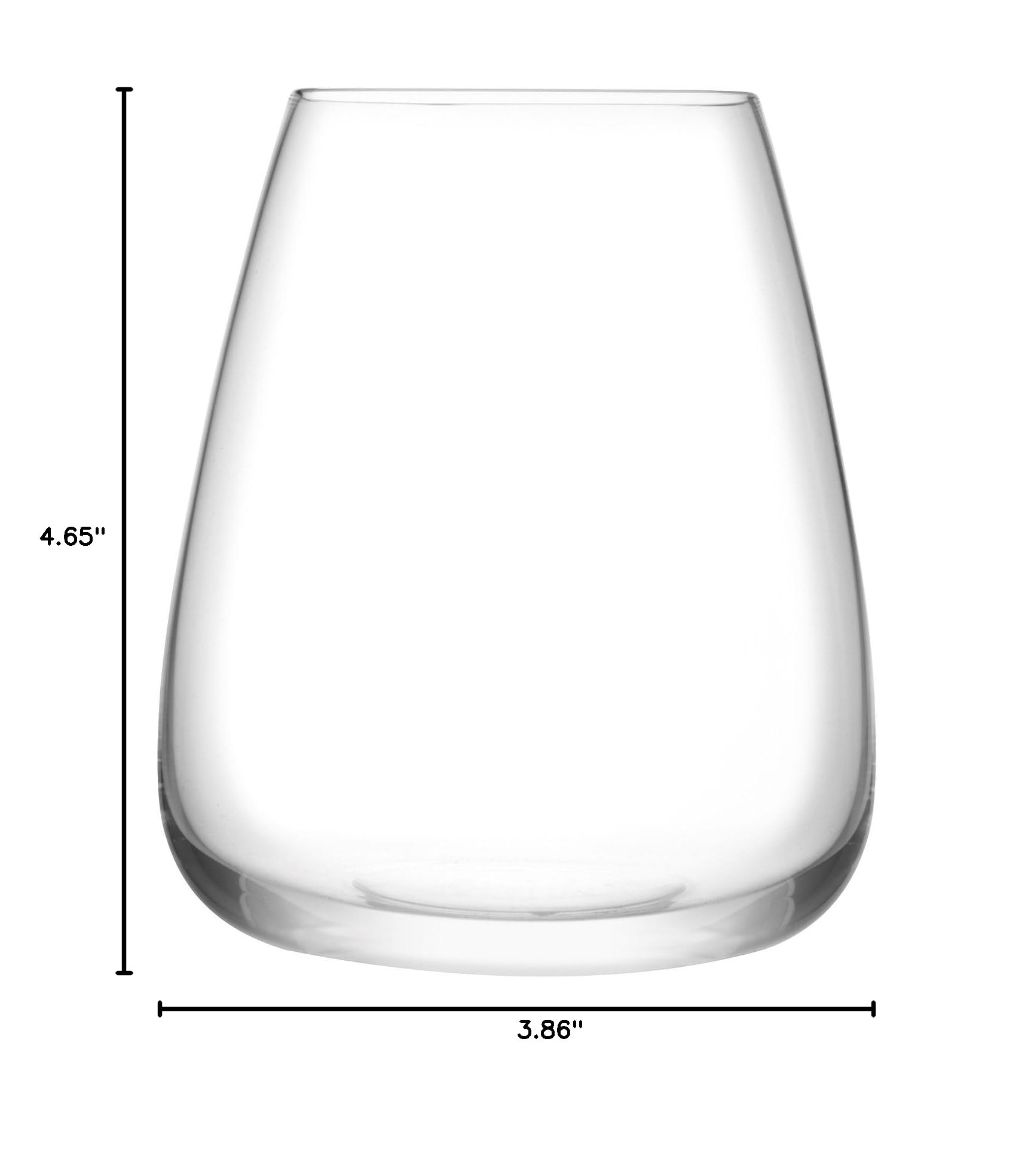 Premium Clear Wine Glass Set - LSA International Crystal Water Goblets for Red & White Wine - Elegant Drinking Glasses for Dinner Parties, Weddings & Home Entertaining