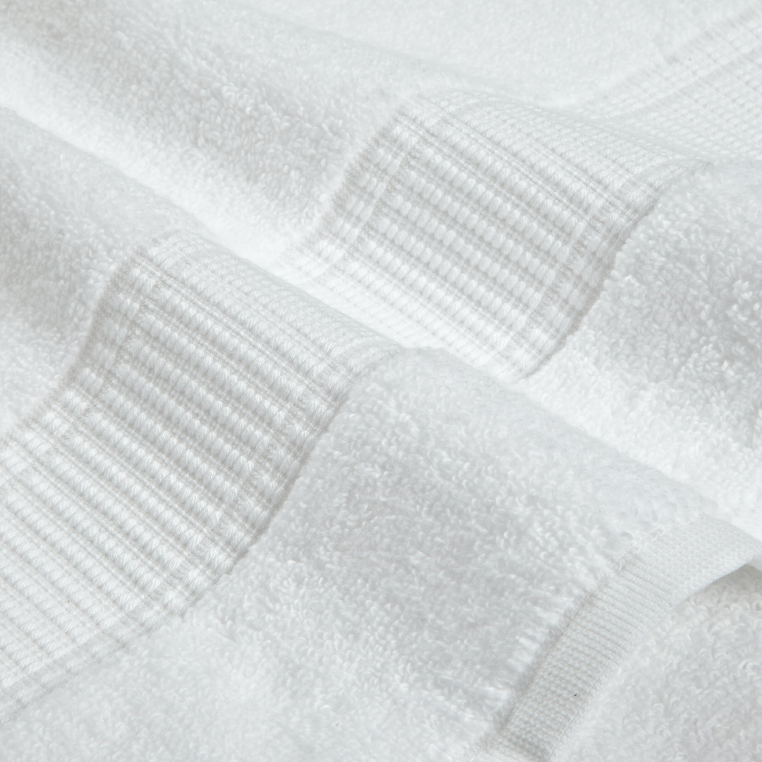 Calvin Klein Home Soft Plush Bath Towel Set - Ultra Absorbent & Luxurious White Towels for Spa, Bathroom & Hotel Use
