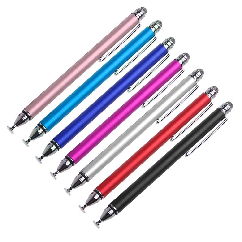 BoxWave DualTip Stylus Pen for Acer Spin 3 (SP314-53N) - Fiber & Disc Capacitive Touchscreen Stylus - Metallic Silver - Perfect for Note Taking, Drawing & Precise Screen Navigation