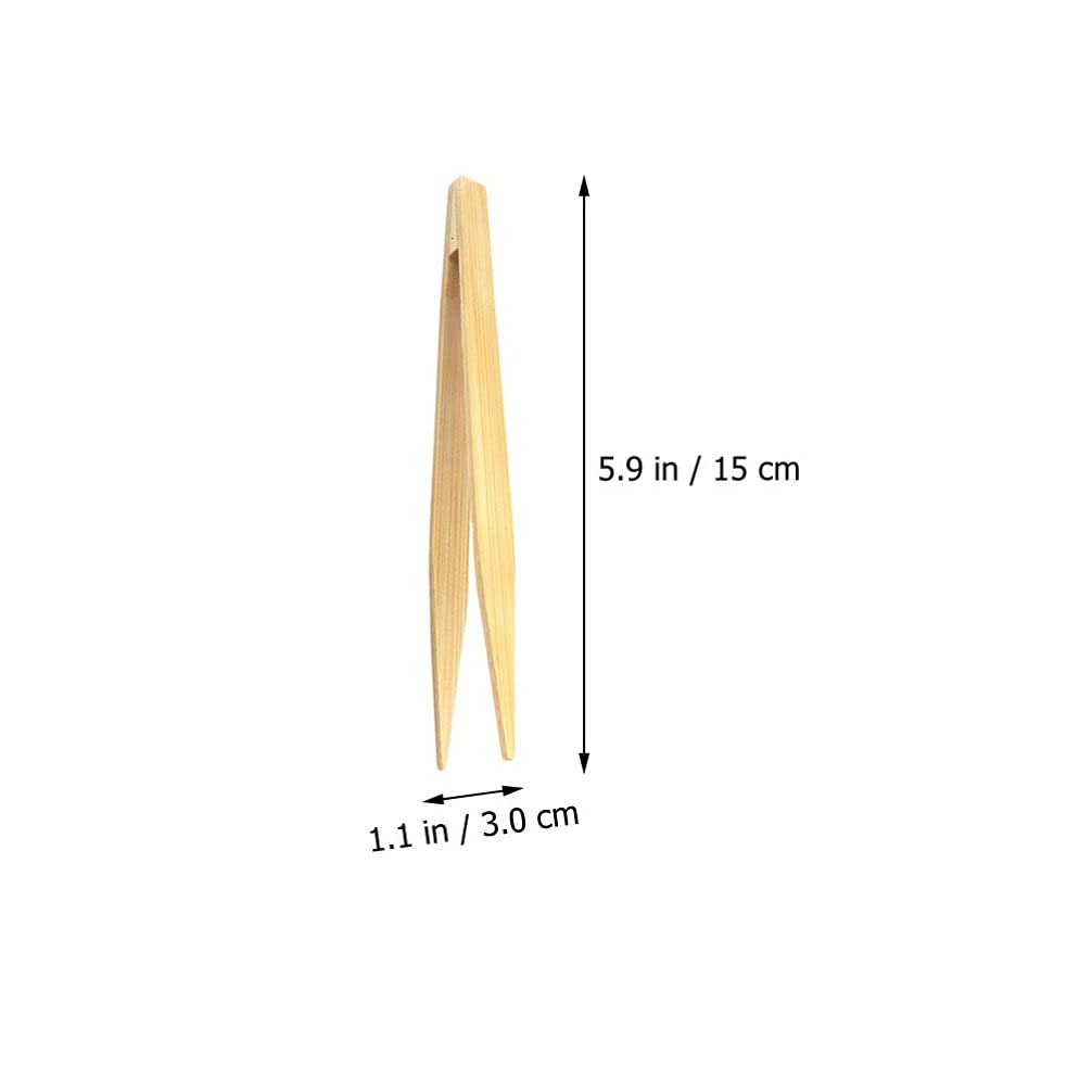 3-Piece Bamboo Kitchen Tongs Set - Toast, Biscuit, BBQ & Buffet Tongs for Cooking, Baking, Grilling & Serving - Perfect for Restaurants, Bakeries & Home Kitchens