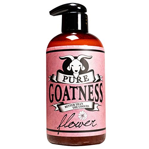 Pure Goatness Premium Goat Milk Lotion - Natural Skincare for Body, Hands & Face | Rejuvenating & Cleansing Moisturizer with Floral Scent (8 oz) | Perfect for Dry Skin Care & Daily Hydration