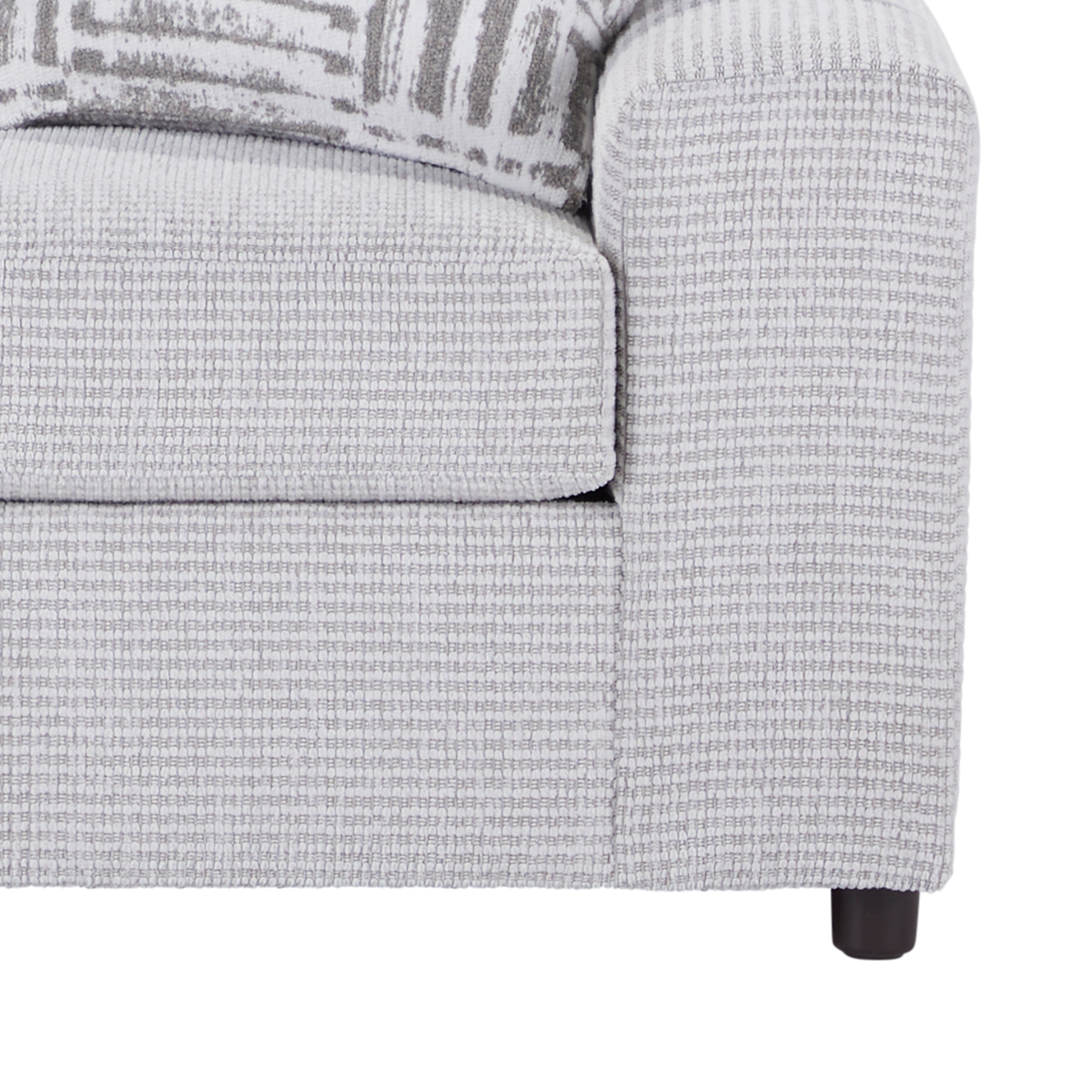 Roundhill Furniture Lancelot Upholstered Stationary Sofa - Comfortable Fabric Living Room Couch for Home, Apartment & Office Use