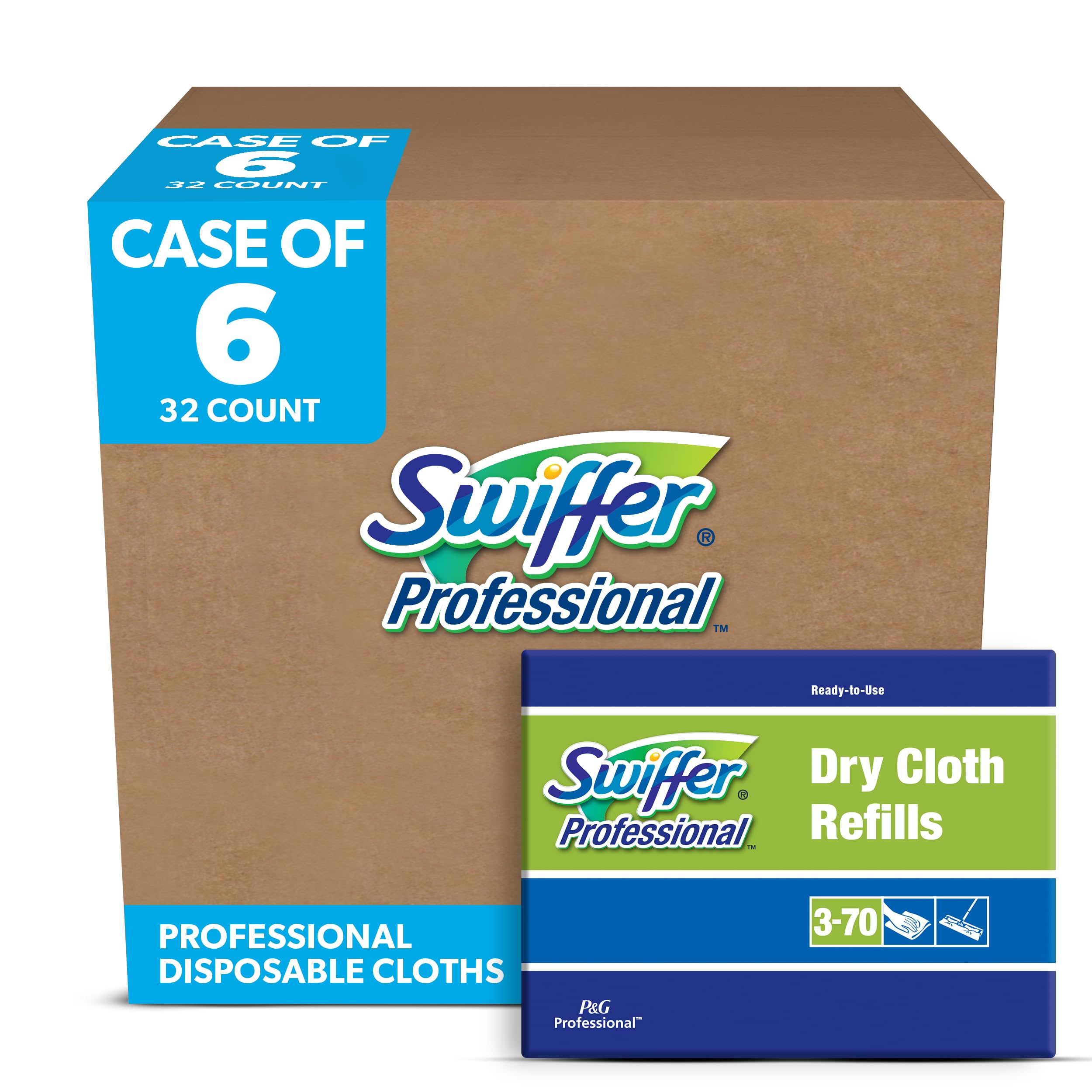 Swiffer Dry Refill Cloths - 192 Count (32 Sheets/Box, 6 Boxes) | 10.63
