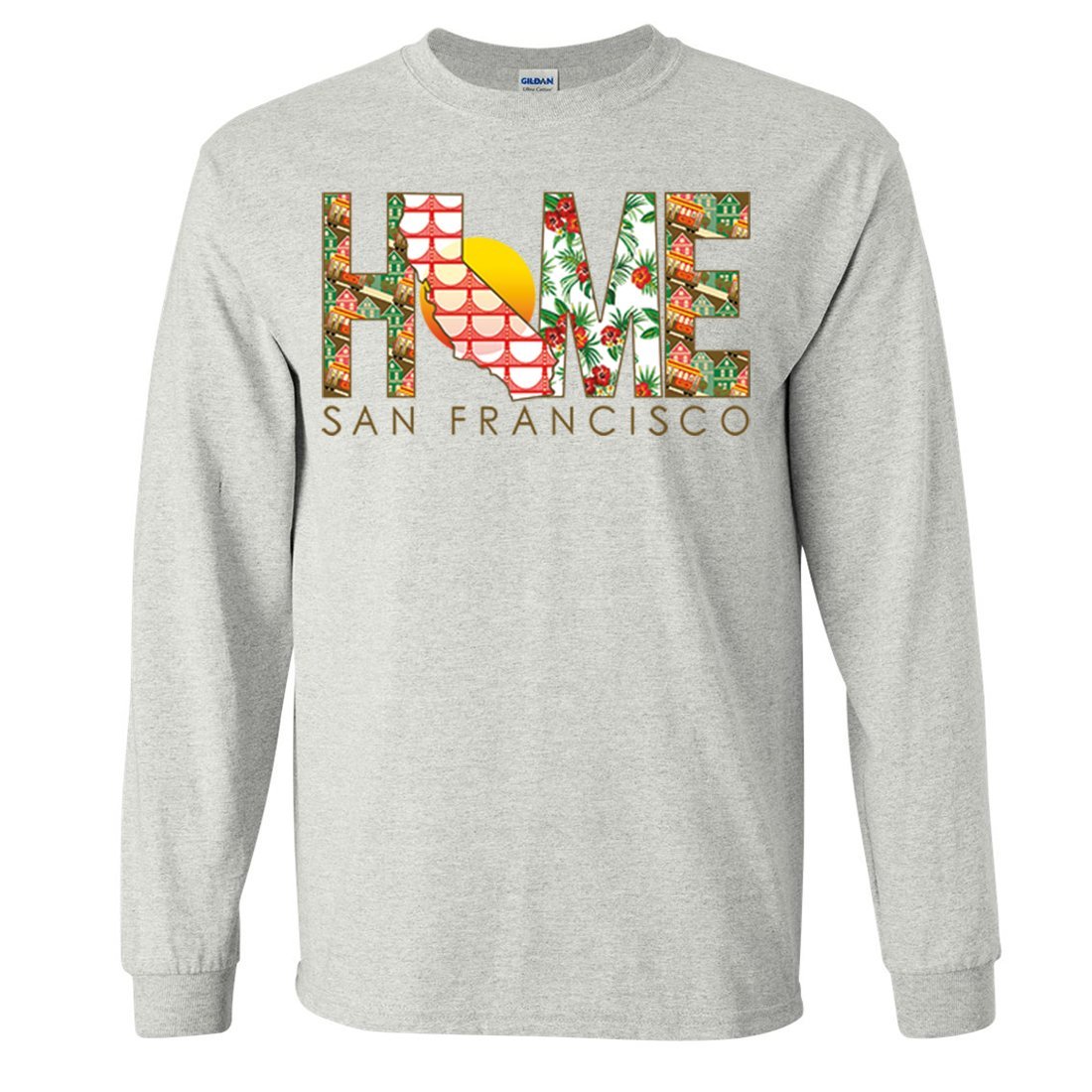 San Francisco Home Long Sleeve Shirt - Comfortable Casual Wear for Men & Women - Perfect for Travel, Work & Everyday Outfits