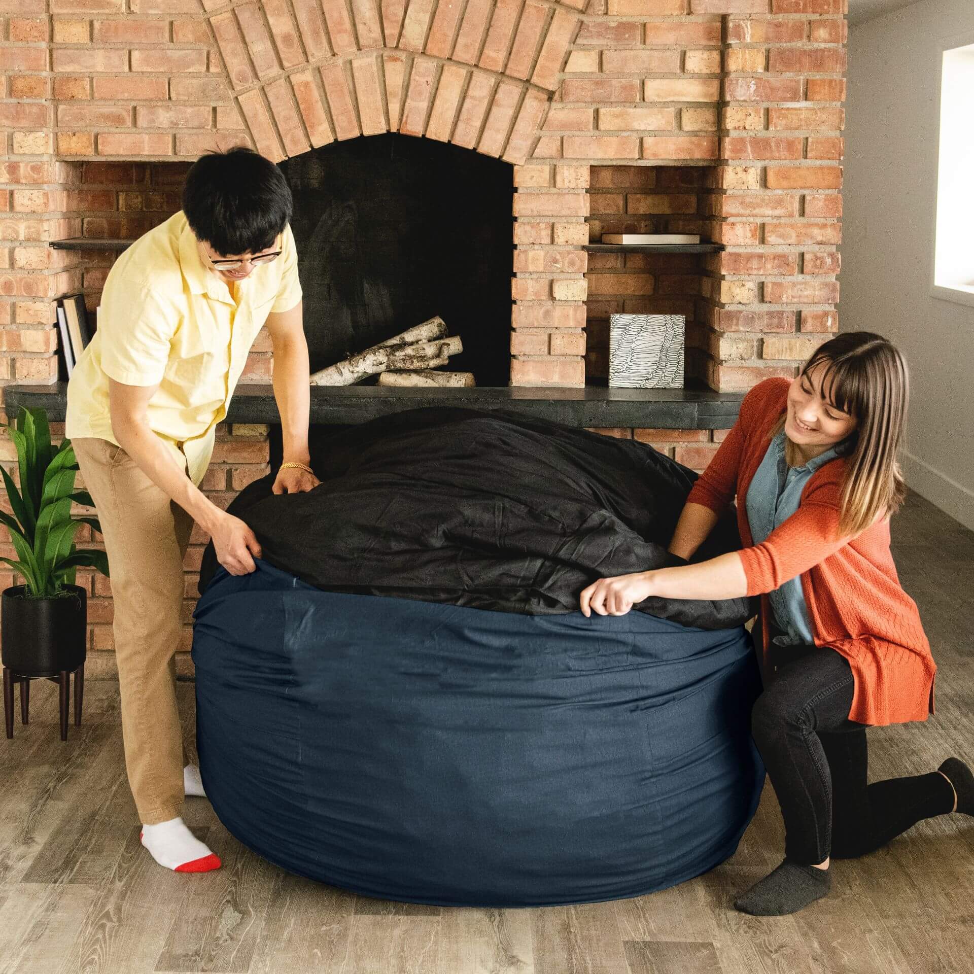 FUF Large Dog Bed with Removable Washable Cover - Soft Orthopedic Pet Bed for Large Dogs, Perfect for Living Room, Bedroom or Crate
