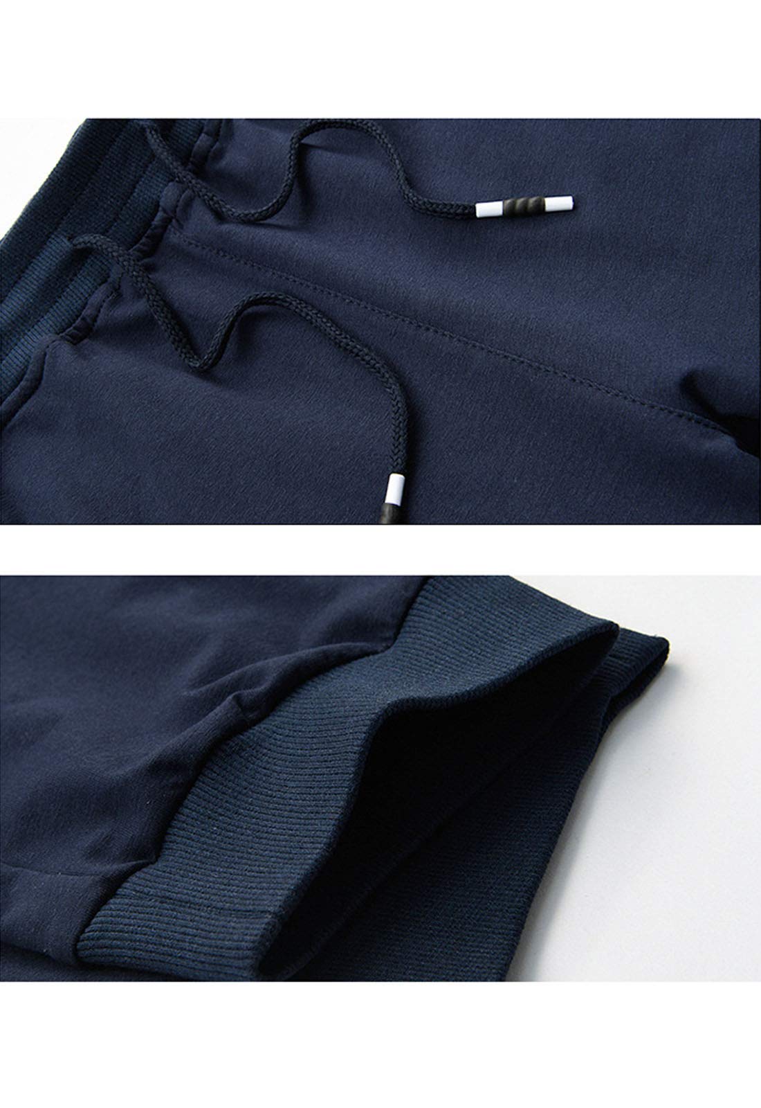 Flygo Men's 3/4 Length Sweat Shorts - Cotton Workout & Running Jogger Pants for Bodybuilding, Gym, and Outdoor Activities - Comfortable Below-Knee Capri Style for Men's Fitness & Casual Wear