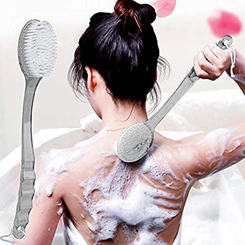 LEYSIN Soft Bristle Exfoliating Body Brush with Long Handle - Gentle Bath & Shower Scrubber for Back Cleaning - Unisex Skin Care Tool (Pack of 1) - Perfect for Spa Days & Deep Cleansing Routines