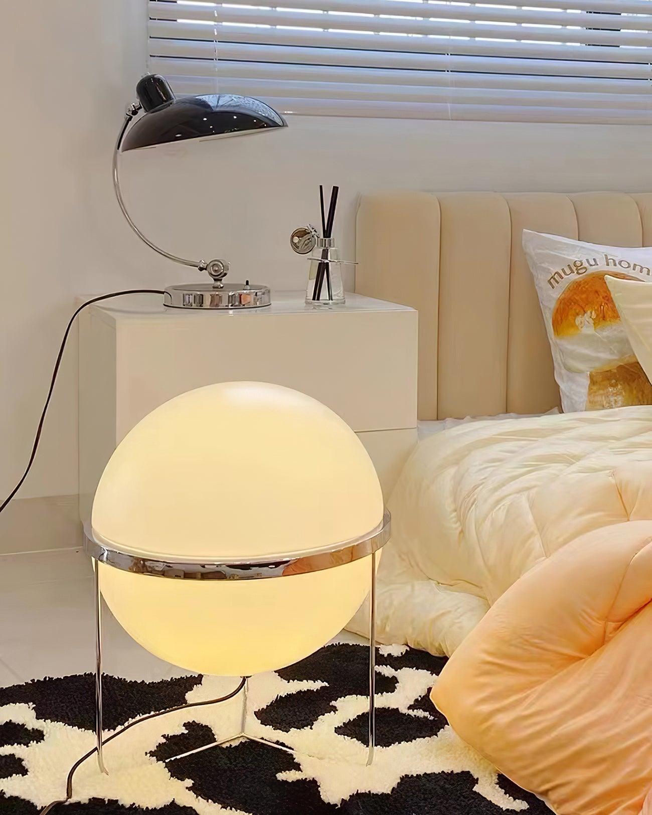 Modern Yolk Table Lamp - Egg-Shaped LED Desk Light for Bedroom, Living Room, and Office - Warm White & Adjustable Brightness - Perfect for Reading, Working, and Relaxing