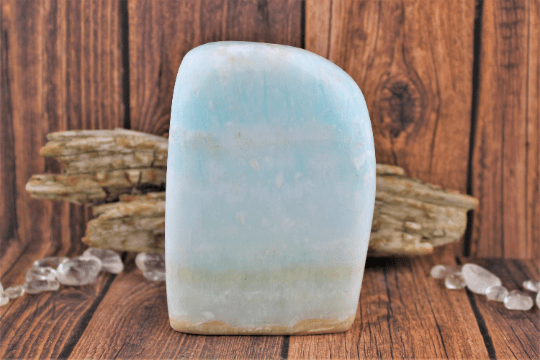 Natural Caribbean Calcite Freeform Stone - Healing Crystal for Meditation, Reiki & Home Decor - Perfect for Spiritual Growth & Positive Energy