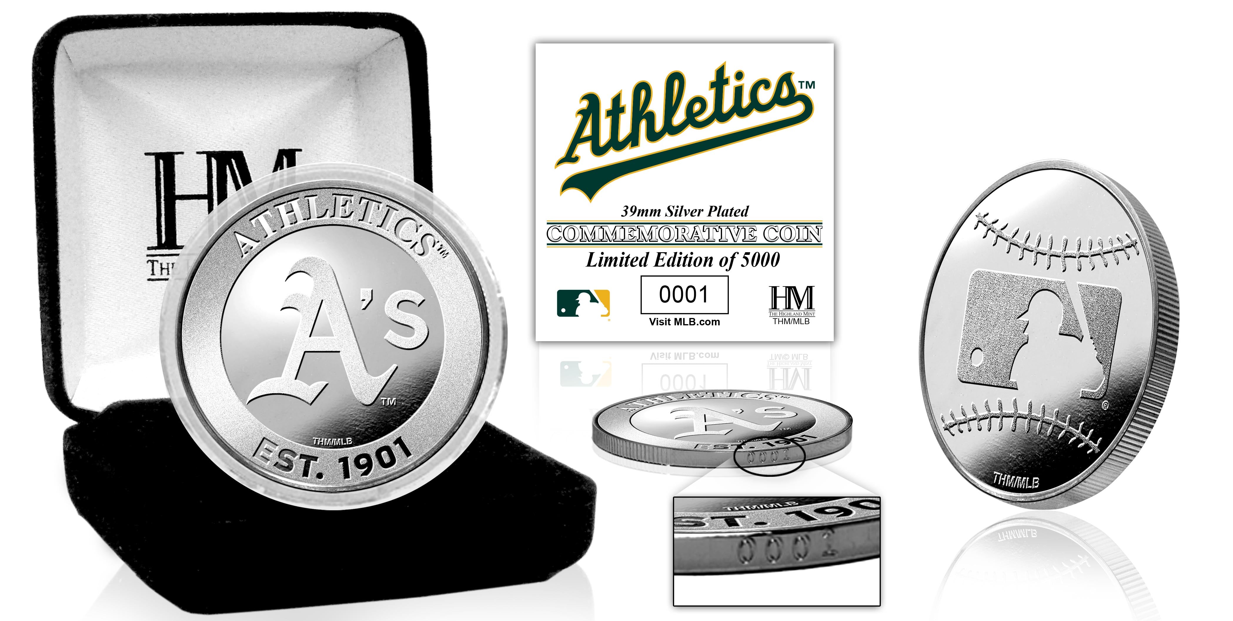 Oakland Athletics Commemorative Silver Coin - Limited Edition Collectible for Baseball Fans - Perfect for Gifts, Display, and Investment