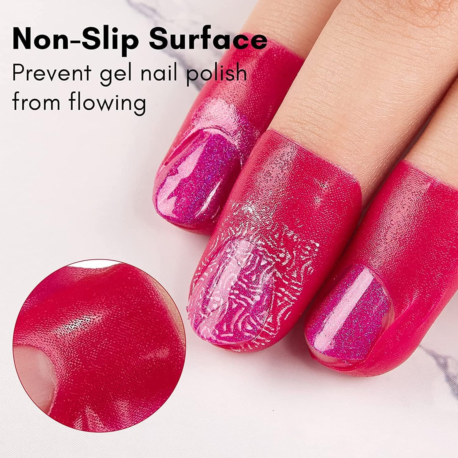U-Shape Nail Polish Protector for Fingers - Peel Off Cuticle Guard for Nail Stamping, Painting & Manicure - 6 Pack | Perfect for Salon, Home Nail Art & DIY Manicures
