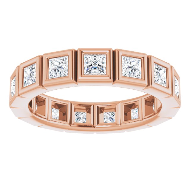 2.52 Carat Princess Cut Diamond Eternity Band Ring for Women - Perfect for Weddings, Anniversaries & Special Occasions