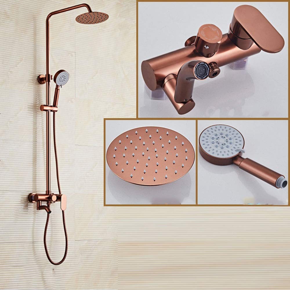 Premium Wall-Mounted Shower Mixer System - Adjustable Height Aluminum Bath Shower Set with Handheld & Fixed Showerheads for Modern Bathrooms | Perfect for Spa-Like Experience & Water Conservation