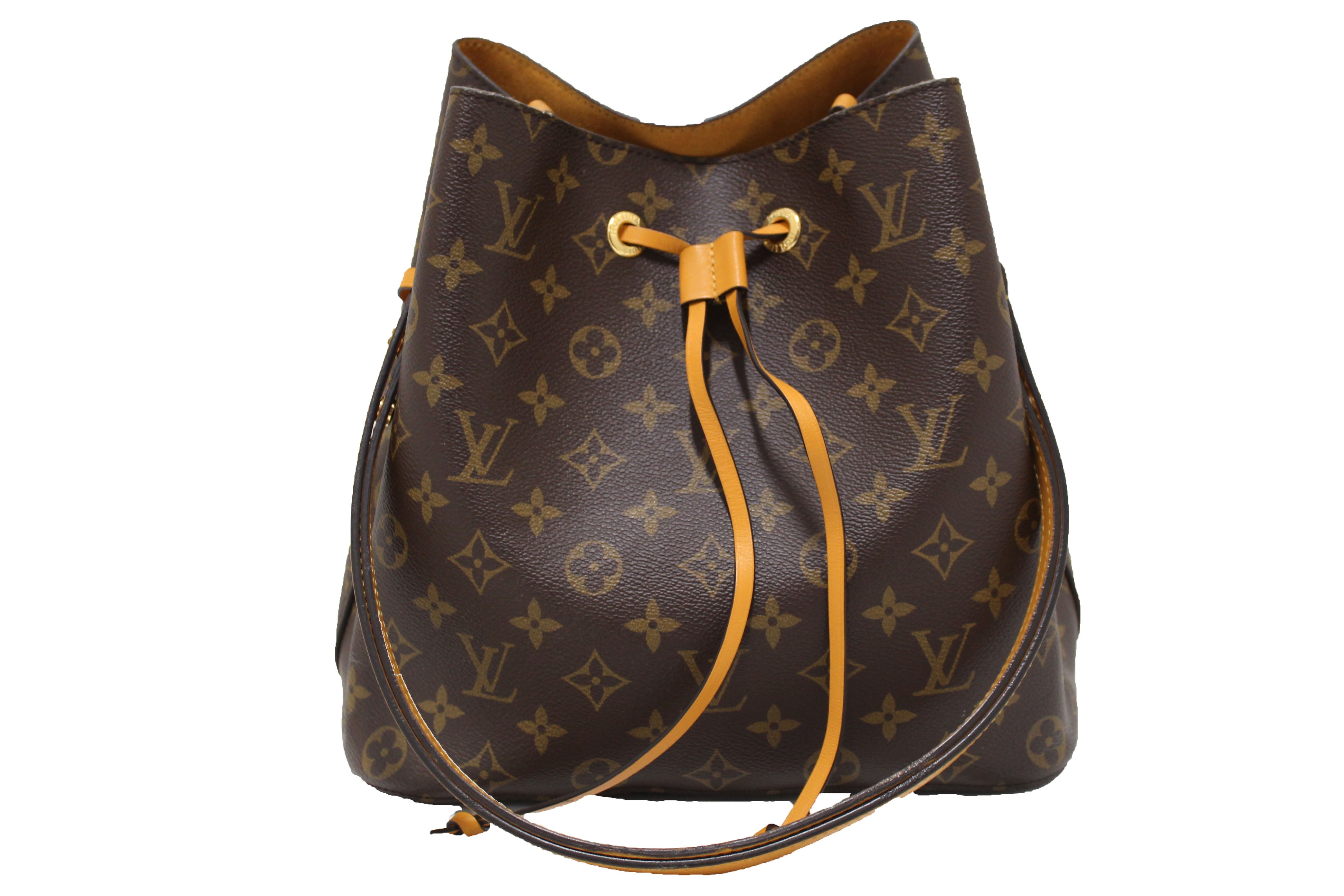 Authentic Louis Vuitton Classic Monogram Yellow NeoNoe Shoulder Bag for Women | Luxury Designer Handbag | Perfect for Work, Travel & Everyday Use