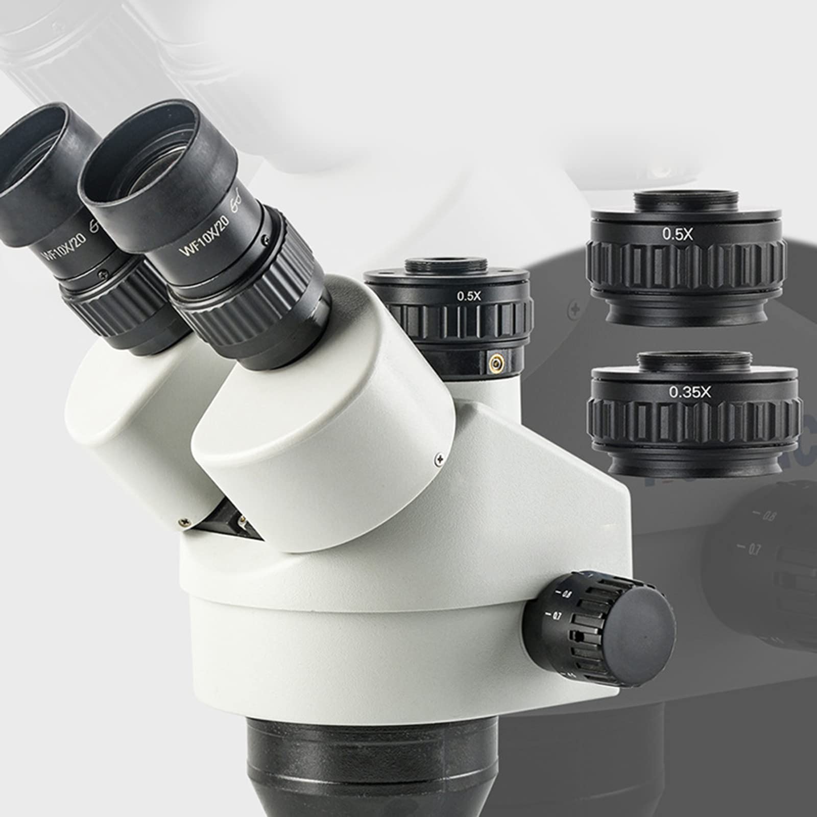 Microscope Adapter for Trinocular Camera - 0.35X/0.5X CTV Lens C-Interface | Microscope Camera Mount & Eyepiece Adapter | Perfect for Lab Research, Medical Imaging & Educational Microscopy