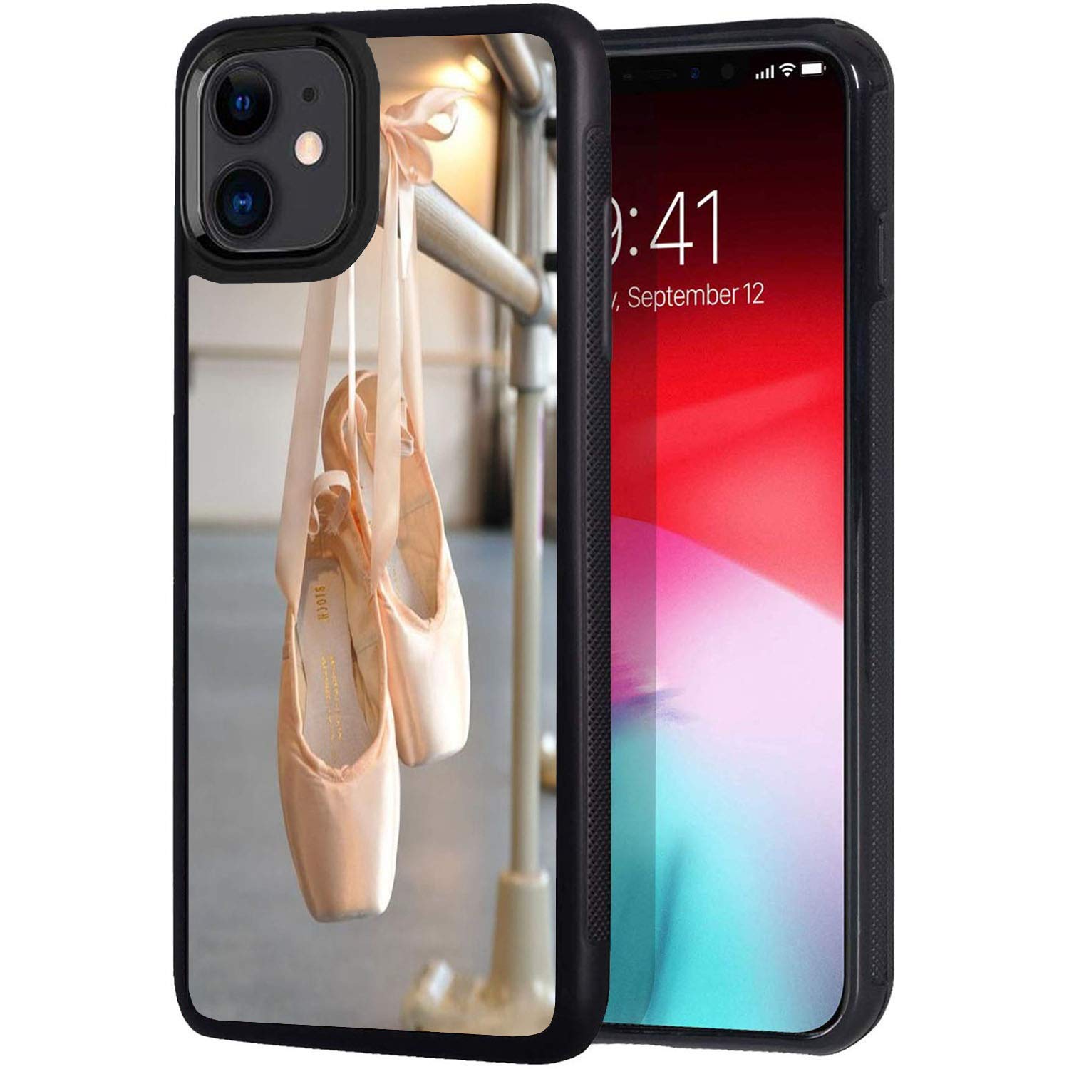 Premium Ballet Slippers Design Slim TPU Case for iPhone 11 Pro Max (6.5 inch 2019) - Shockproof, Anti-Scratch Protective Cover with Ballerina Dance Pattern - Perfect for Dance Enthusiasts & Everyday Protection