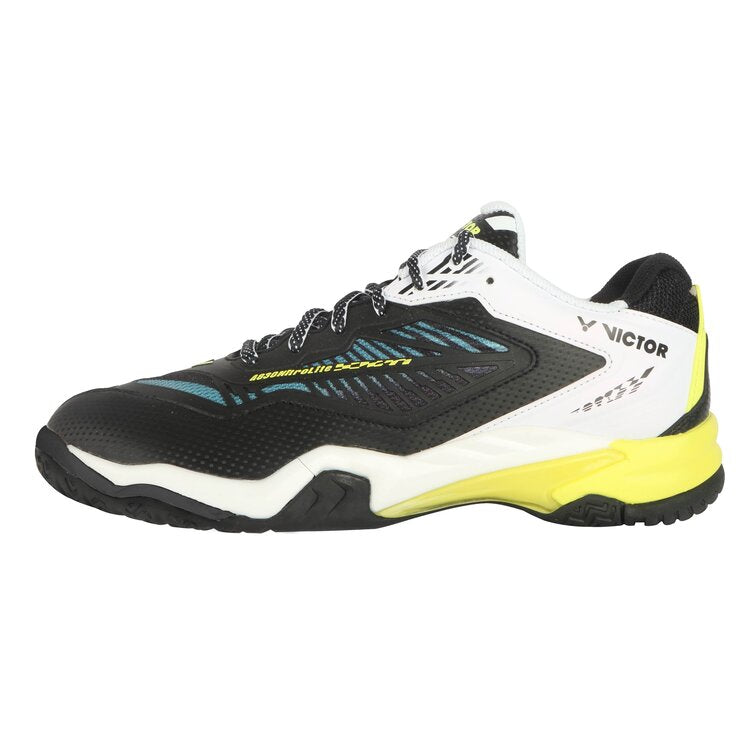 Victor A830 NitroLite CA Badminton Shoes for Men & Women - Lightweight Court Shoes with Cushioning for Badminton, Tennis, Volleyball - Black/White - Perfect for Indoor Sports & Training