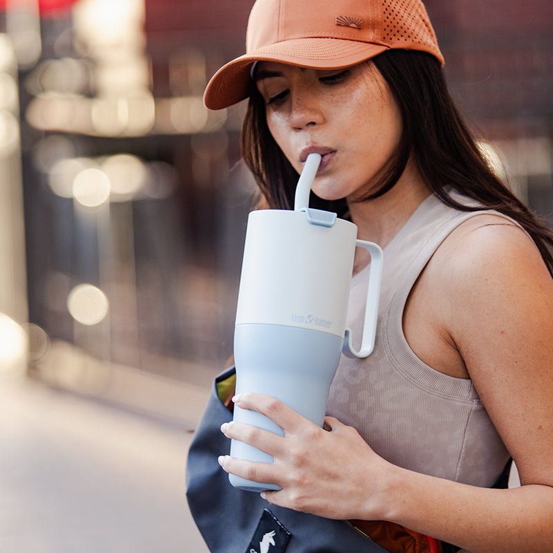 36oz (1064ml) Insulated Stainless Steel Rise Tumbler with Leak-Proof Straw Lid - Perfect for Coffee, Iced Tea & Cold Drinks at Home, Office or Gym