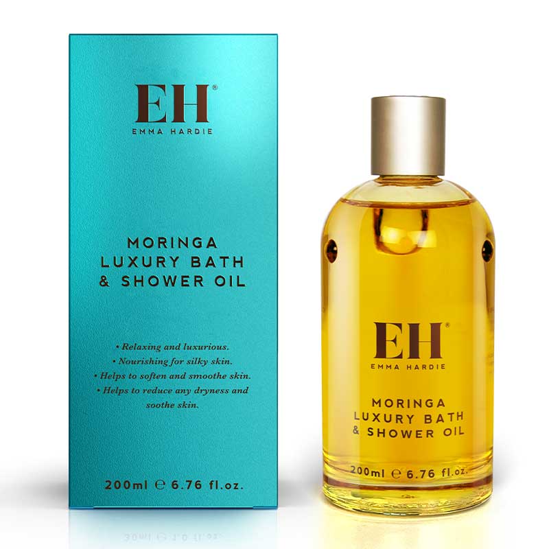 Emma Hardie Moringa Luxury Bath & Shower Oil - Hydrating & Relaxing Body Oil for Dry Skin - Perfect for Spa Nights & Self-Care Rituals