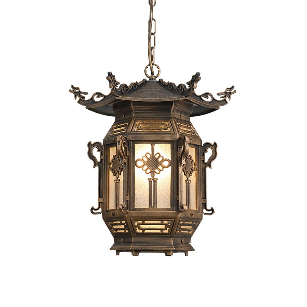 Modern LED Chandelier Light Fixture - Vintage Style Metal Hanging Pendant Lamp, Waterproof Outdoor Ceiling Light for Courtyard, Corridor & Patio Decoration | Energy-Efficient Lighting for Dining Room, Bedroom & Living Room