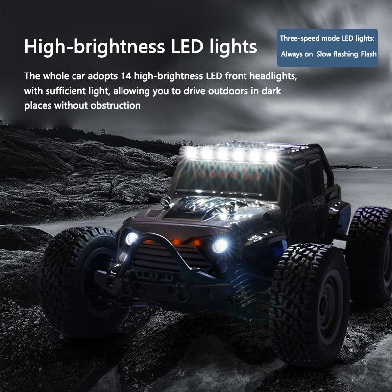 1:16 Scale 2.4GHz Electric 4WD Off-Road RC Car Toy - White | High-Speed Remote Control Racing Vehicle for Kids & Adults | Perfect for Backyard, Park & Indoor Racing
