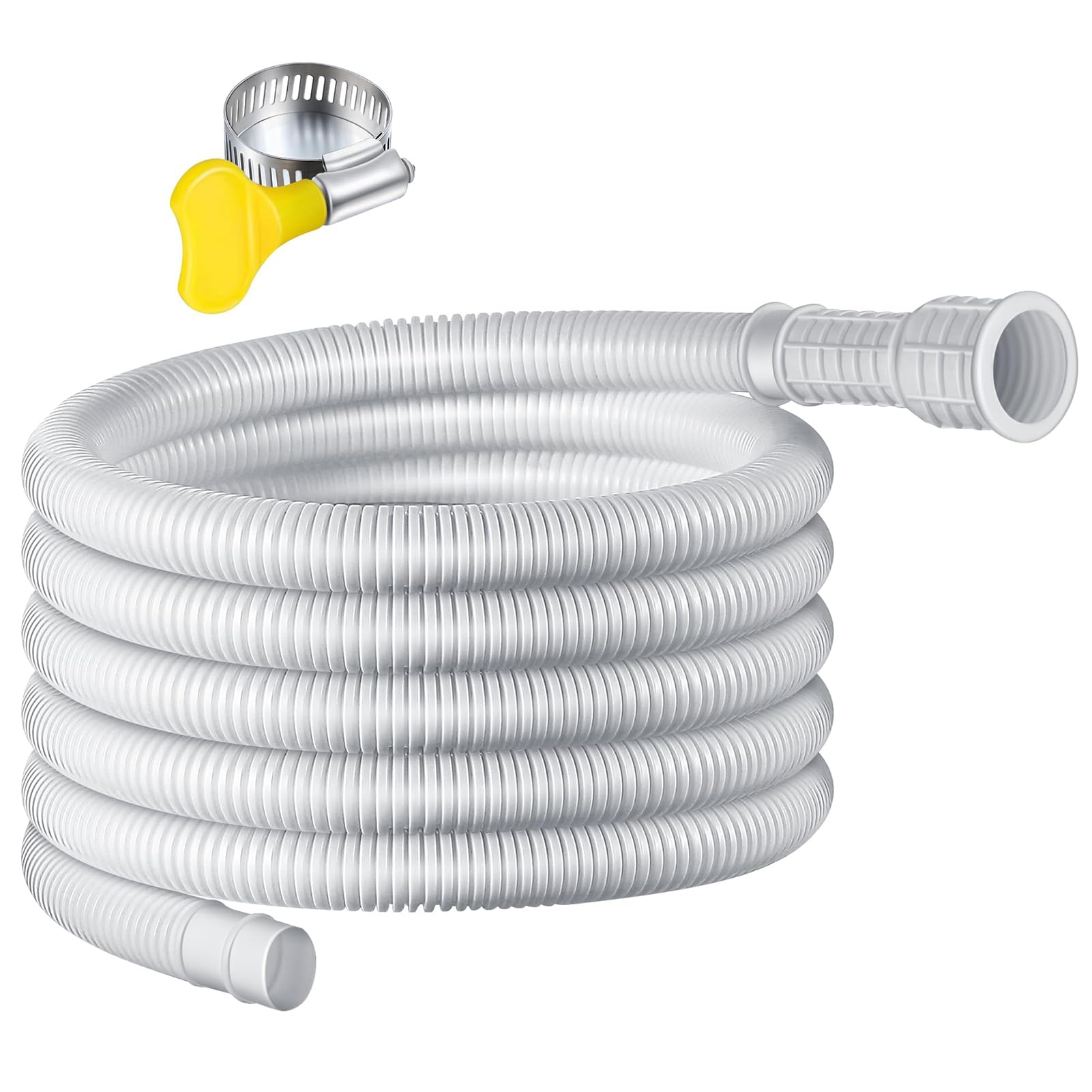 Drain Hose for Dehumidifier & AC Unit, Universal Washing Machine Inlet Hose with Connection Clip – Fits Most Dehumidifiers and Air Conditioners – Perfect for Basement, Laundry Room, and Home Appliance Maintenance
