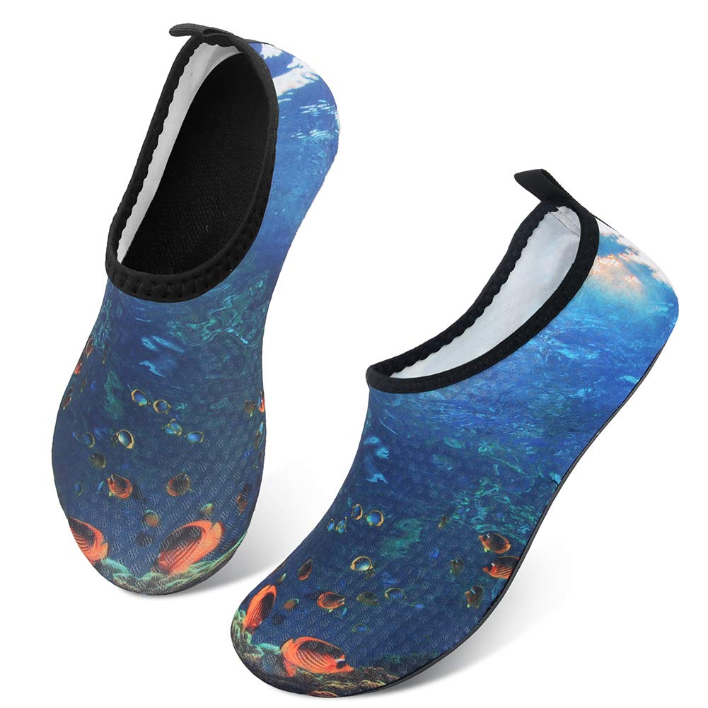 QACOHU Women's & Men's Barefoot Water Shoes - Quick-Dry Aqua Socks for Swimming, Surfing, Diving, Beach & Yoga | Lightweight Skin Shoes for Pool, Gym & Outdoor Water Activities