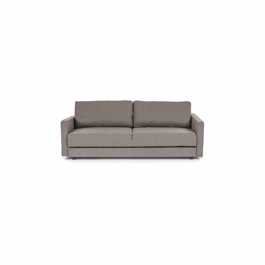 Divani Casa Fredonia Fabric Sofa Bed with Storage - 2 Colors | Convertible Sleeper Sofa for Small Spaces, Guest Room & Living Room | Comfortable & Space-Saving Furniture