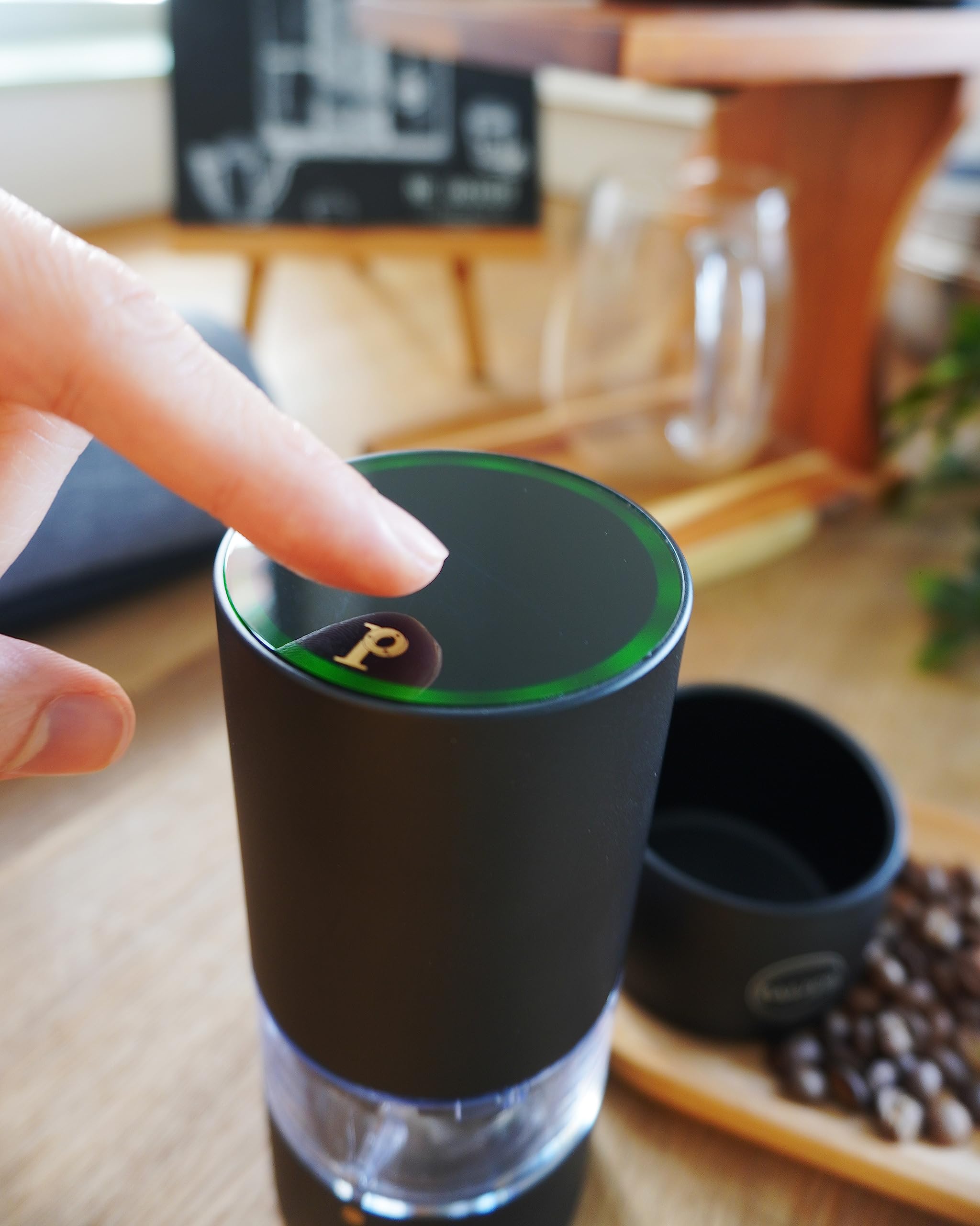 PALICO GrindTech - Portable Rechargeable Electric Coffee Grinder with USB-C Charging, 20 Adjustable Grind Sizes & Conical Burr - Perfect for Home, Office, Travel, Camping & Outdoor Adventures - Mobile App Control for Fresh Coffee Anywhere