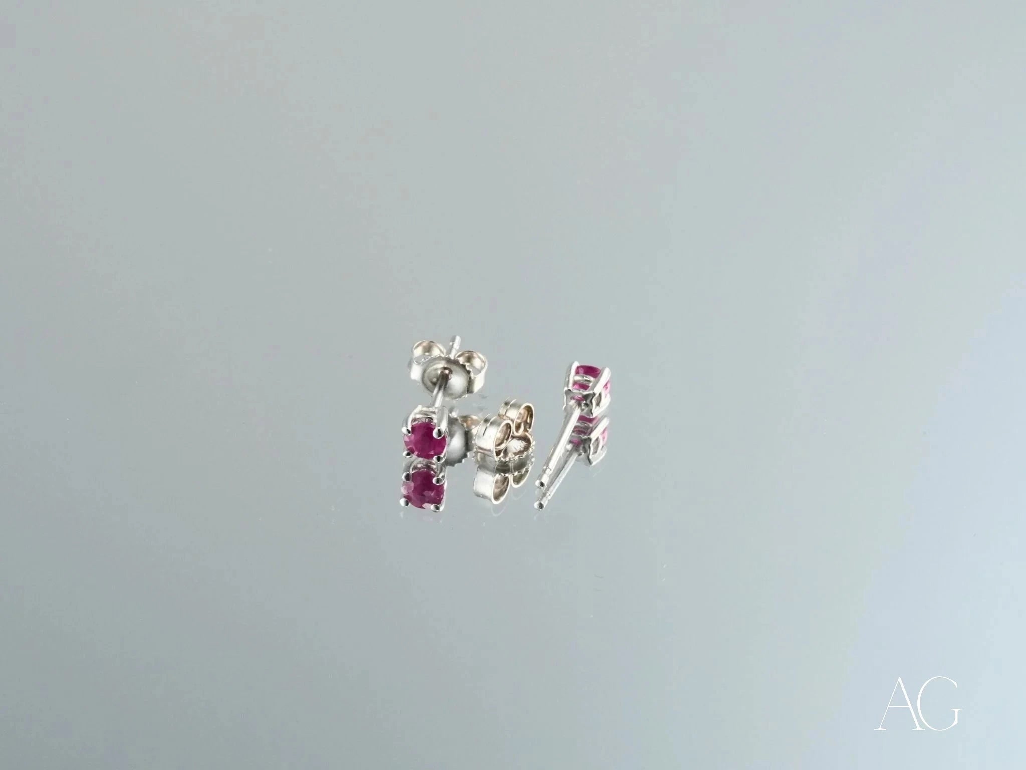 18K White Gold Ruby Earrings for Women - Elegant Dangling Earrings with Genuine Rubies | Perfect for Weddings, Parties & Special Occasions