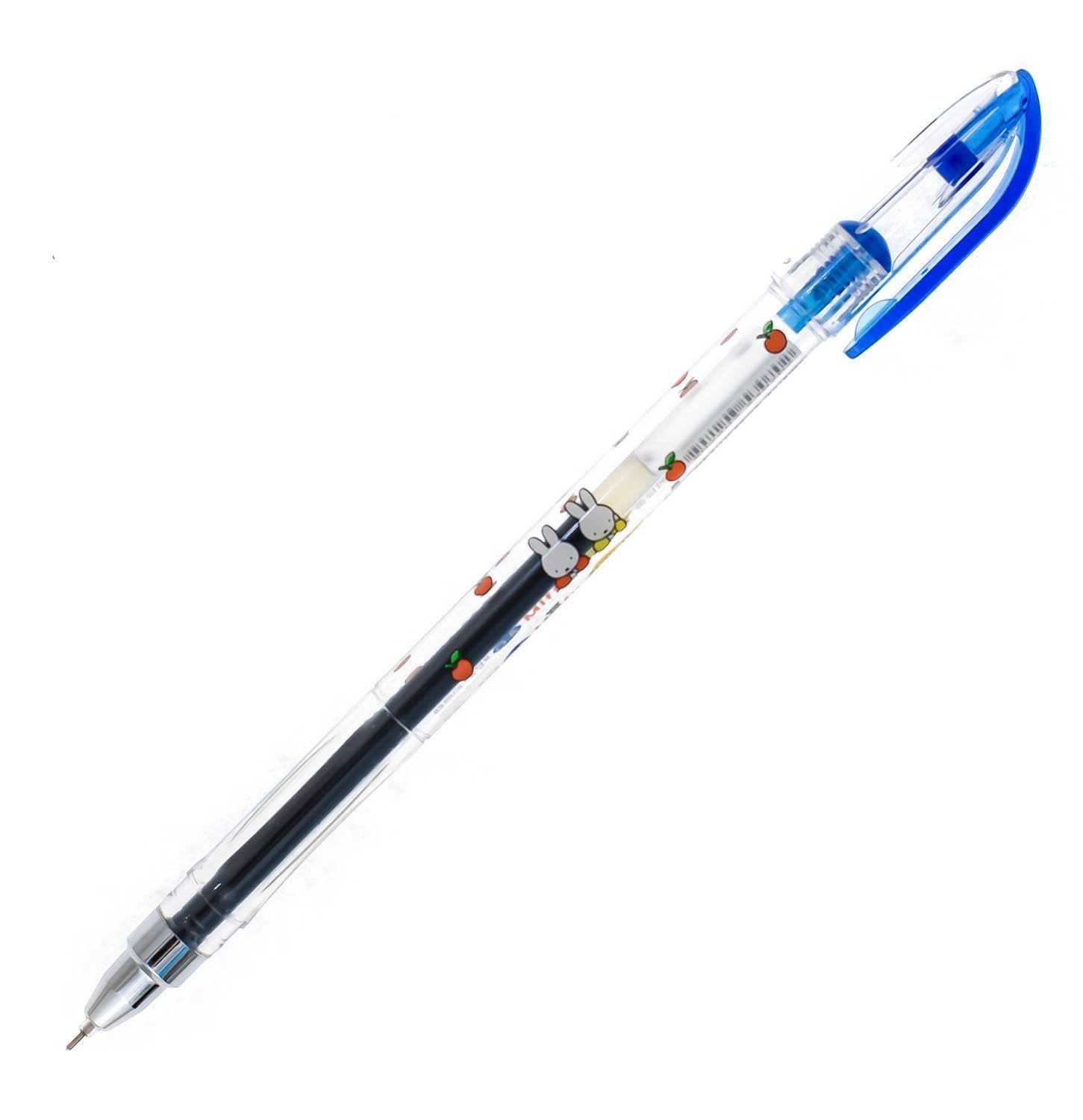 DONG-A Miffy Bunny Gel Ink Rollerball Pens 0.5mm Fine Point - 12 Pack Blue Writing Pens for School, Office & Journaling - Smooth Writing Gel Pen Set for Note Taking, Drawing & Gift Giving