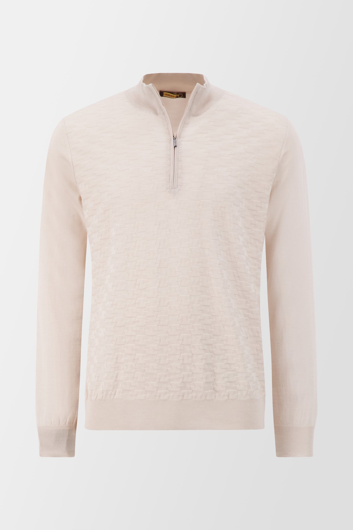 Zilli Beige Turtleneck Zip Sweater for Women - Soft Knit Pullover with High Neck & Front Zipper - Perfect for Winter Fashion, Office Wear & Casual Outfits