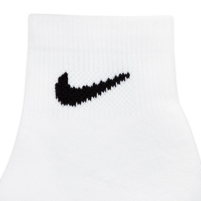 Nike Kids' Cushioned Ankle Socks 3-Pack - White | Comfortable Athletic Socks for Boys & Girls - Perfect for School, Sports & Everyday Wear
