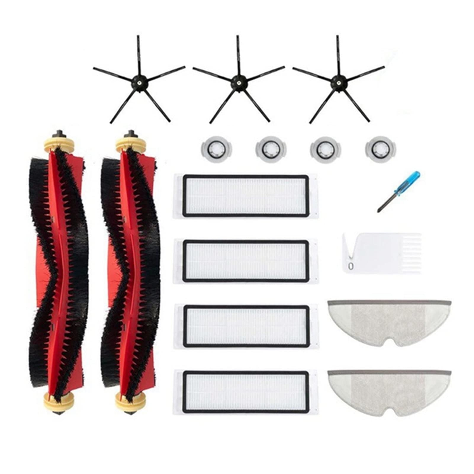 Roborock S6 S5 Max S60 S65 Vacuum Cleaner Replacement Parts - Main Brush & Filter Kit | Compatible with Xiaomi Roborock Robot Vacuums | Essential Cleaning Accessories for Hardwood Floors & Carpets