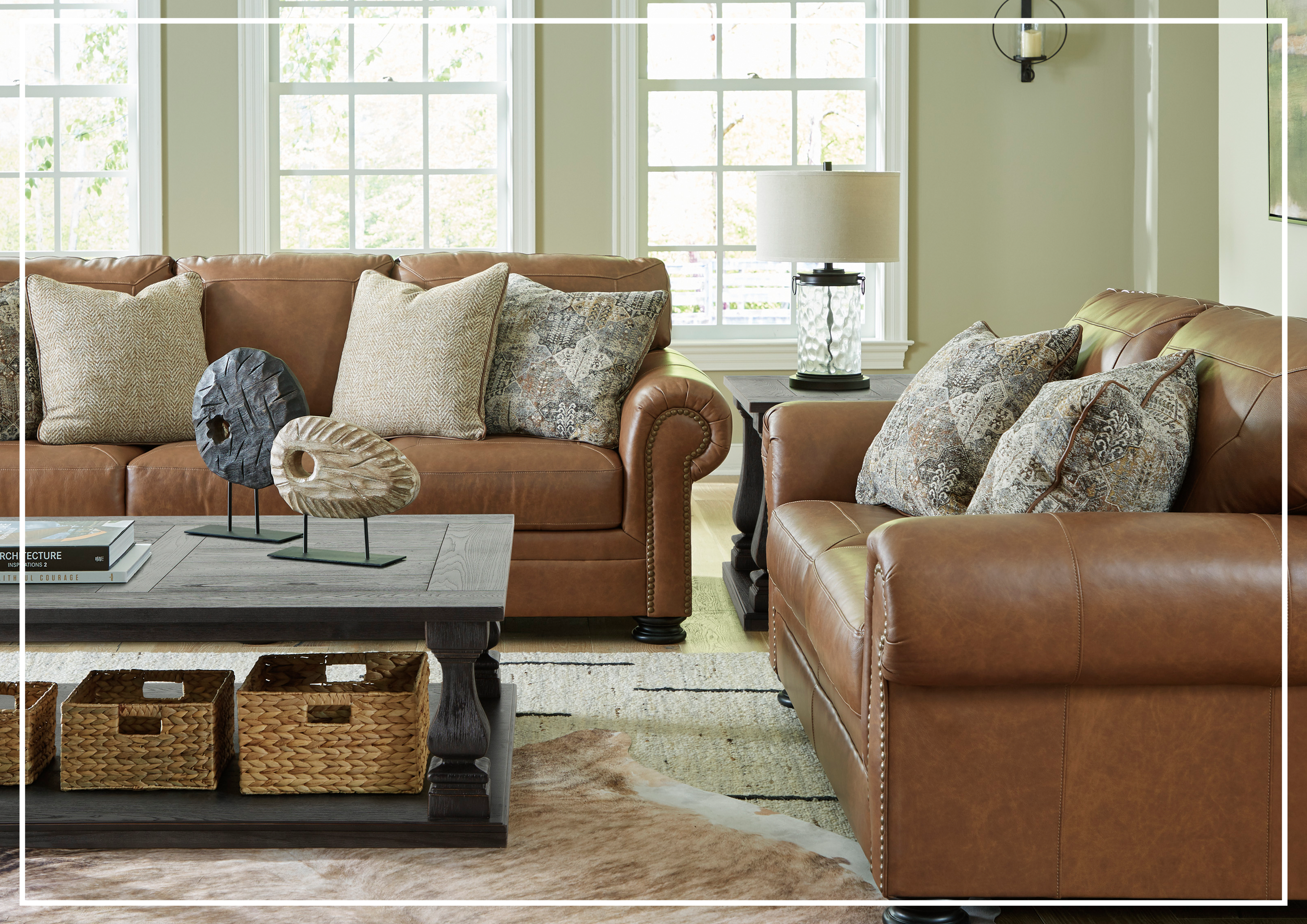 Gio Italia Crescentia Brown Leather 3-Seater Queen Sleeper Sofa Bed - Convertible Comfort for Small Spaces, Guest Rooms & Apartments