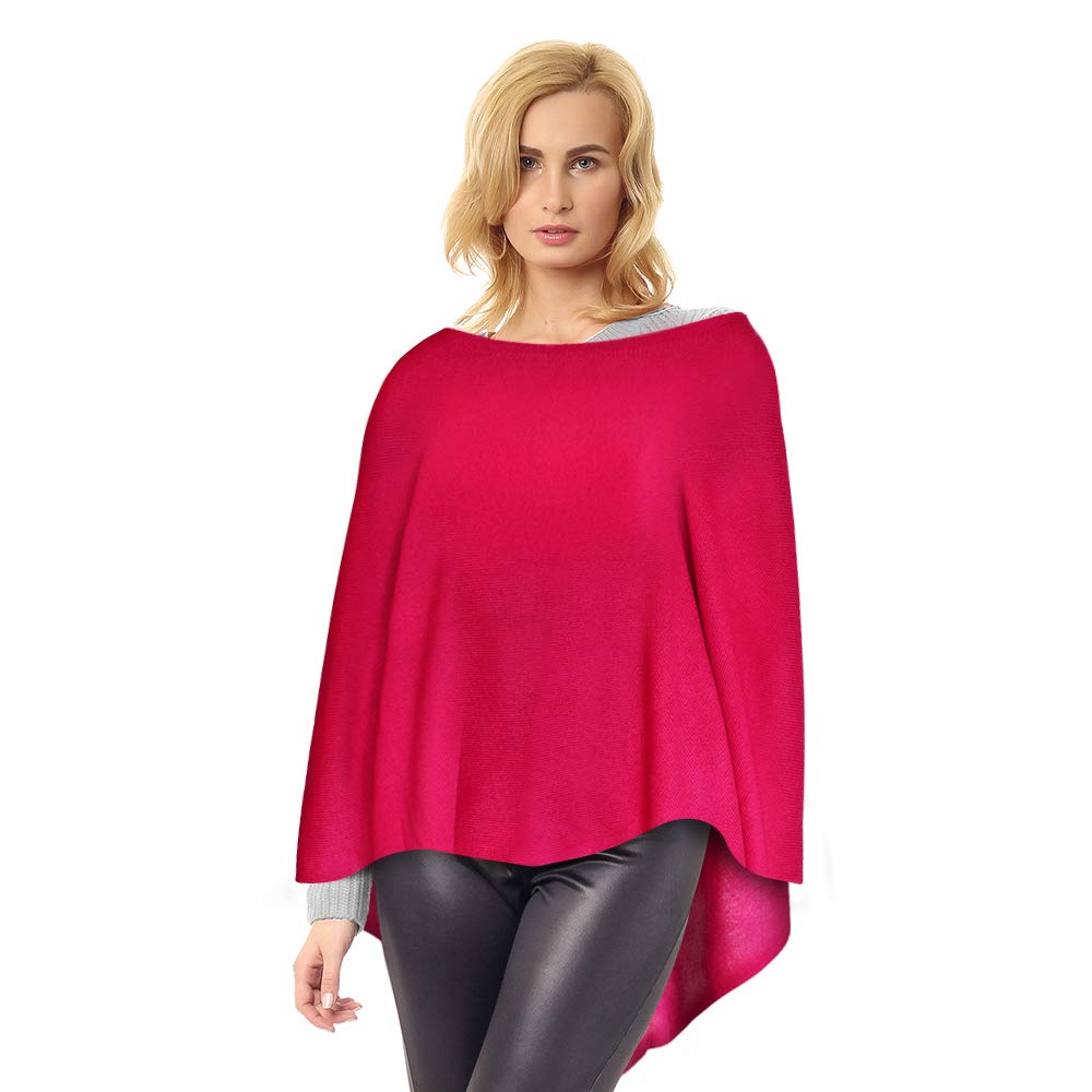 Velanio 100% Mongolian Cashmere Knitted Poncho Wrap - Women's Luxurious Cashmere Shawl & Dress Topper [Gift Box] | Perfect for Fall Layering, Winter Warmth & Elegant Evening Outfits
