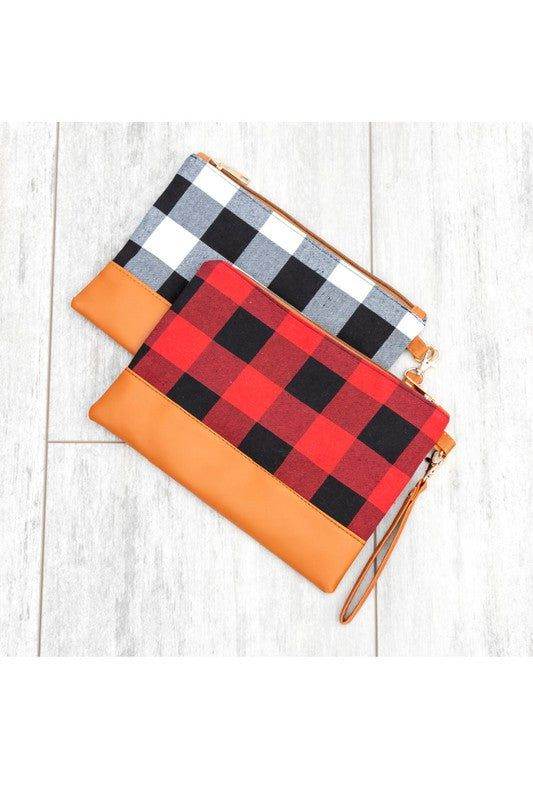 Buffalo Plaid Clutch Purse for Women - Stylish Crossbody Handbag with Adjustable Strap - Perfect for Parties, Shopping & Daily Use