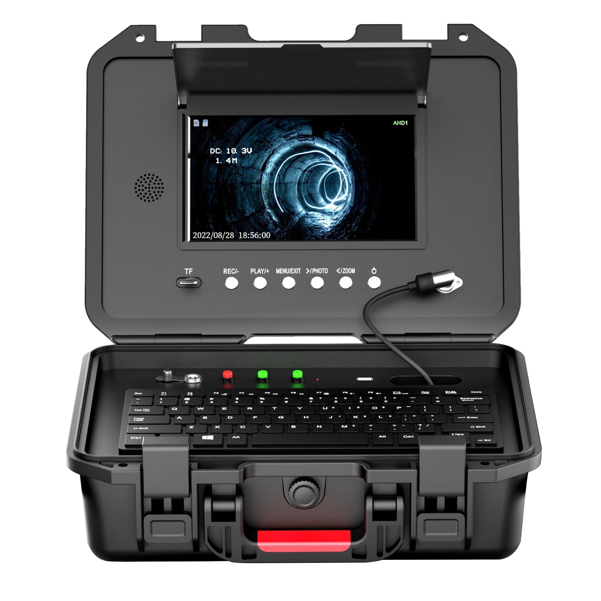 Anysun 5100 Sewer Camera Replacement Control Box with Monitor & Keyboard - Compatible with Anysun 5100 Series All-in-One Sewer Inspection System - Perfect for Plumbing Professionals & Drain Cleaning Services