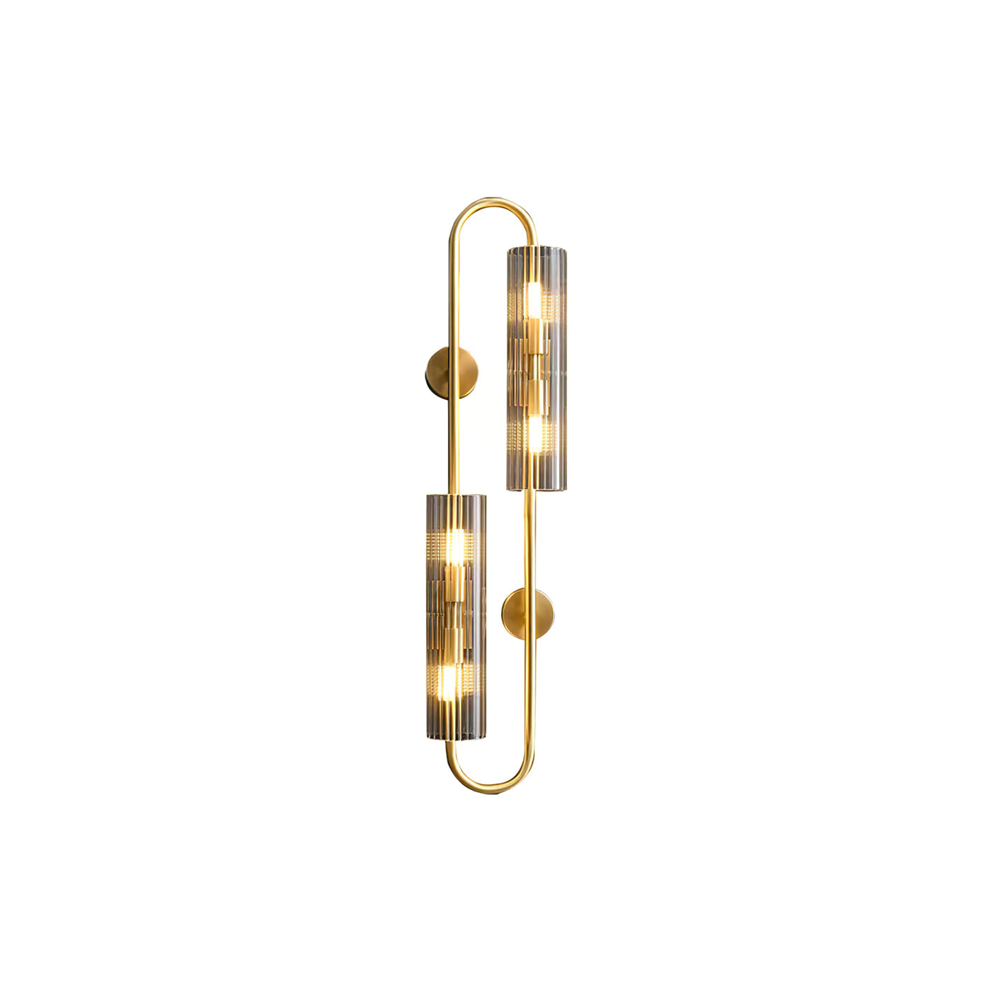 Vintage Double Brass Wall Light Fixture - Antique Style Sconce for Living Room, Bedroom & Hallway Lighting